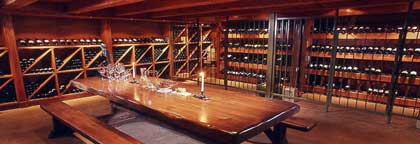 The wine cellar at Elmhirst's Resort on Rice Lake